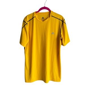 ADIDAS‎ Clima Lite Yellow Short Sleeve Mens Lightweight  Shirt, L